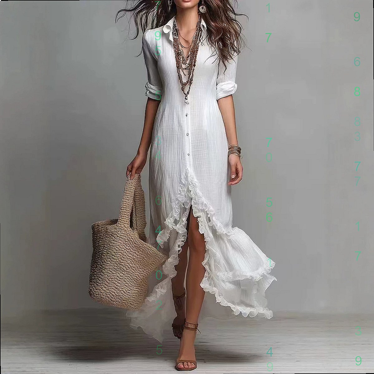 Cross back cotton linen dress  - Casual Loose Linen Shirt Dress 评论和价格
