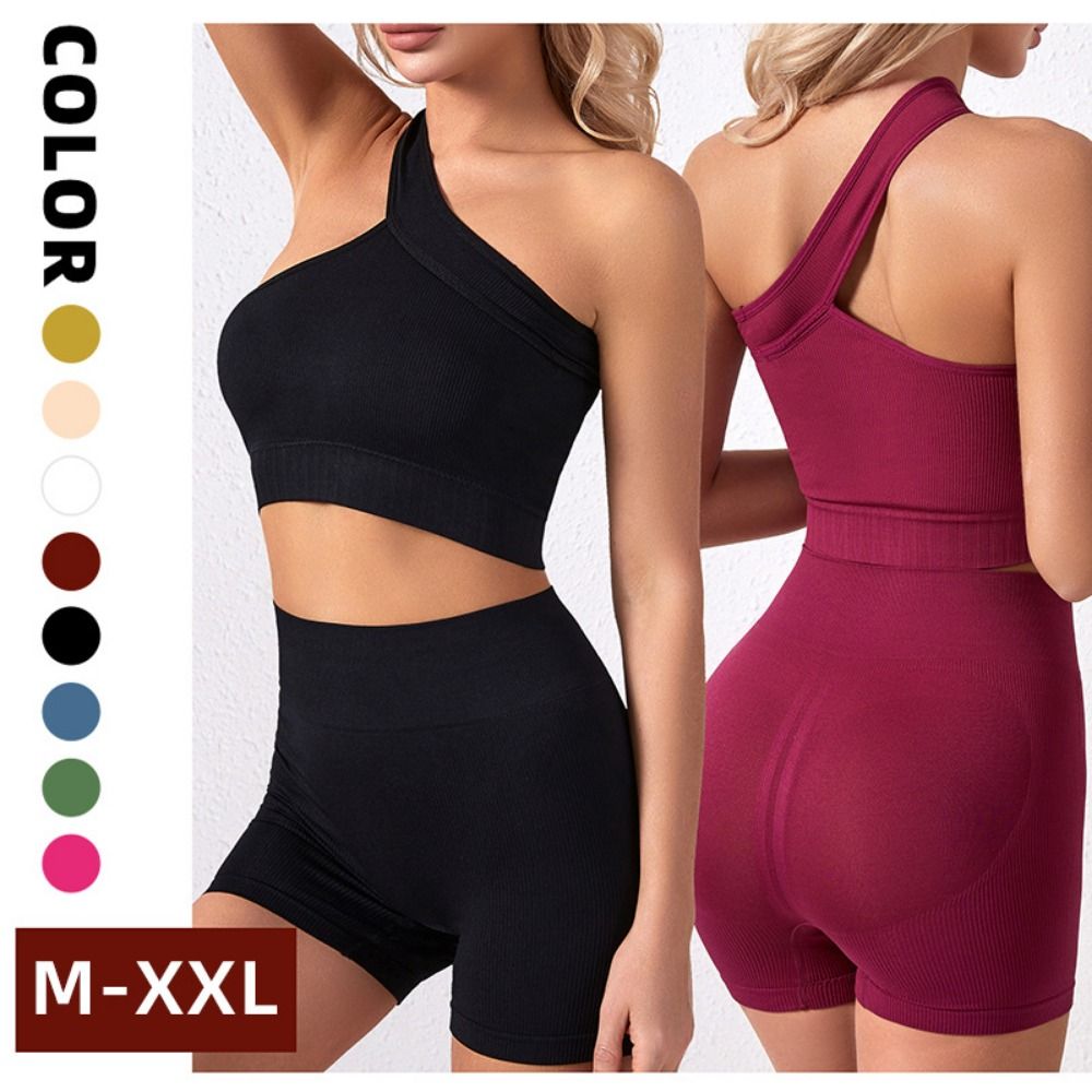 2Pcs Comfortable Seamless Wome - Seamless Ribbed Workout Tank Top 评论和价格