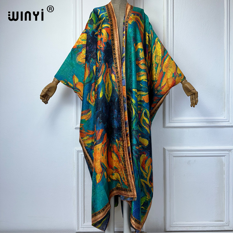 WINYI high quality boho print  - Boho Summer Beach Maxi Dress 评论和价格